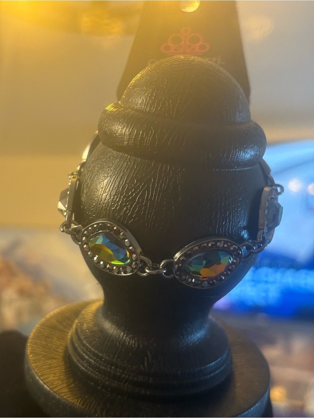 Paparazzi Multicolor Iridescent “oil spill” teardropsBracelet - Women's Accessor